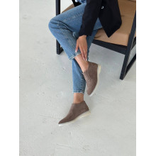 Высокие замшевые лоферы цвета капучино – стиль и комфорт на каждом шагу (Арт. 156-4)